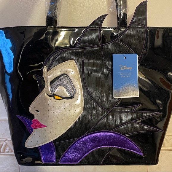 NWT DISNEY x DANIELLE NICOLE MALEFICENT TOTE BAG Purse Carryall Sleeping Beauty - Picture 9 of 16